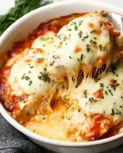 Easy Cheesy Chicken Mozzarella Casserole