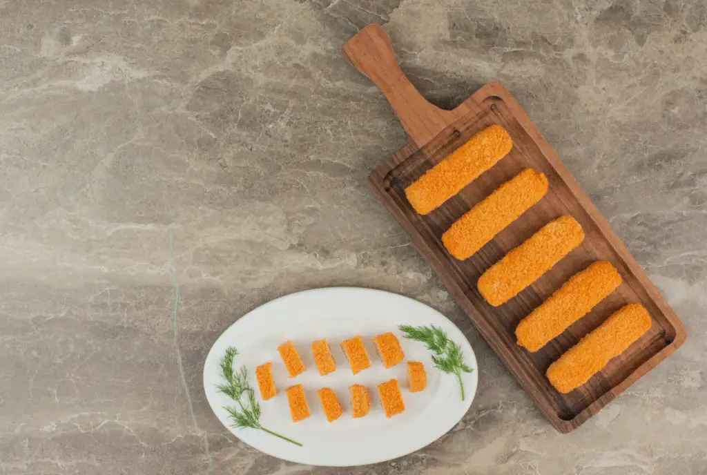 How to Fried Lemon Pepper Salmon Sticks with Old Bay Blue Cheese