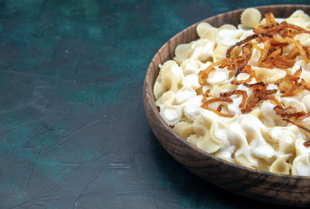 Creamy Parmesan Garlic Beef Bowtie Pasta