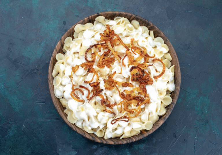 Creamy Parmesan Garlic Beef Bowtie Pasta