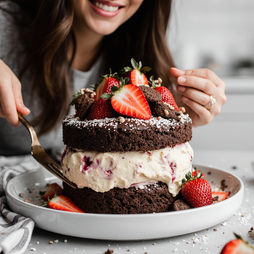 Easy ice cream sandwich cake recipe 🍓